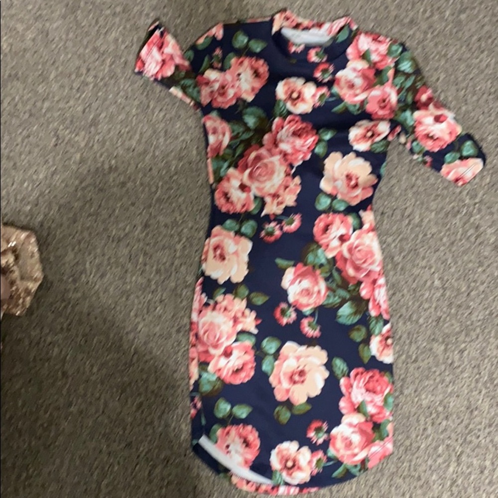 Floral shirt dress
